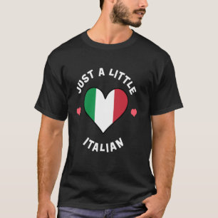 Camiseta Bandeira Italiana Coração Só Um Pouco Italiano Itá
