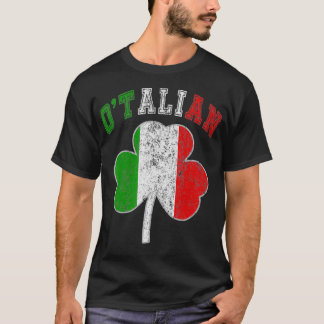 Camiseta Bandeira italiana do Dia de São Patrício italiano