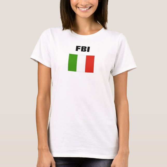 CAMISETA BANDEIRA ITALIANA, FBI (Frente)