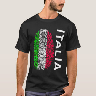 Camiseta Bandeira italiana Fingerprint Design Itália