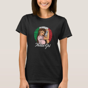 Camiseta Bandeira Italiana Garota Italiana
