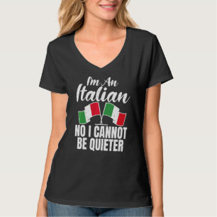 Camiseta Bandeira Italiana Im Um Italiano Não Posso Ficar Q