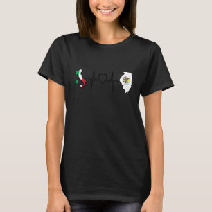 Camiseta Bandeira Italiana   Itália Illinois Batimento card