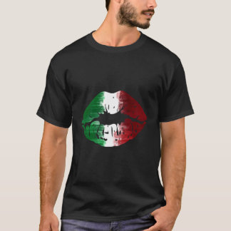 Camiseta Bandeira Italiana Me Beija Sou Lábios Italiano