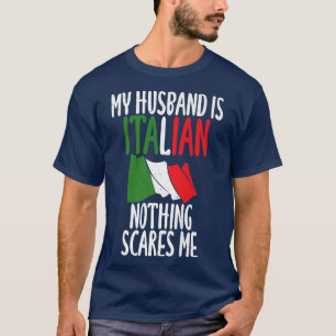 Camiseta Bandeira italiana Meu marido é italiano nada assus
