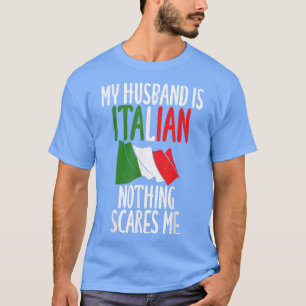 Camiseta Bandeira italiana Meu marido é italiano nada assus