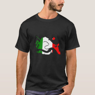 Camiseta Bandeira italiana no contorno de Veneza