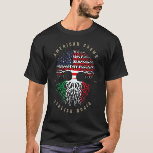Camiseta Bandeira italiana norte-americana "Raízes italiana