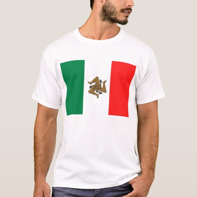 Camiseta Bandeira italiana siciliano (Frente)