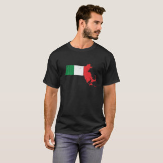 Camiseta Bandeira italiana sobre Massachusetts