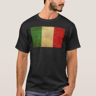 Camiseta Bandeira italiana Vintage Grunge Black