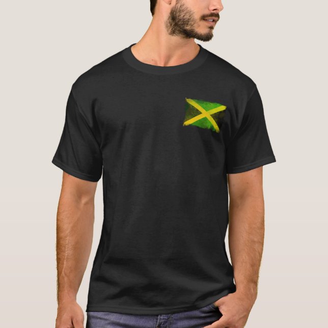 Camiseta bandeira jamaica - raízes reggae (Frente)
