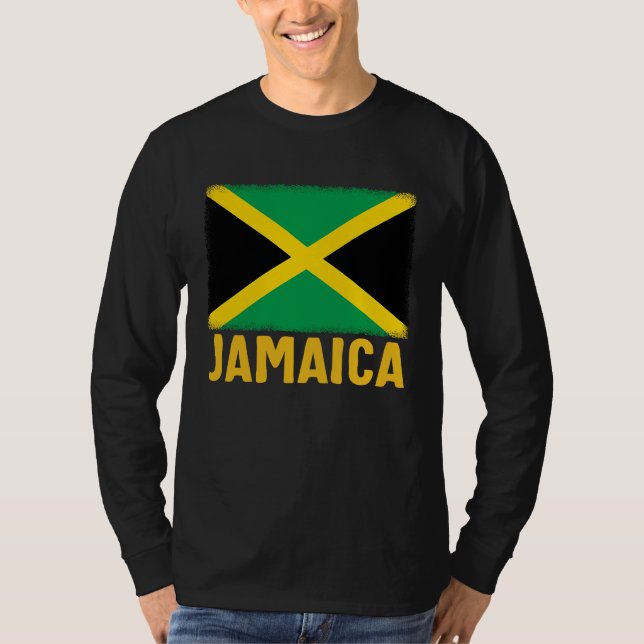 Camiseta bandeira jamaicana (Frente)