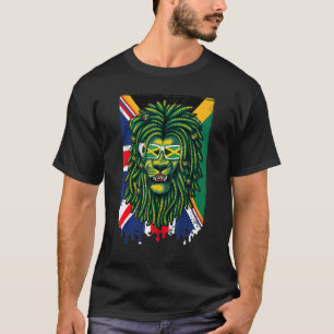 Camiseta Bandeira jamaicana com Union Jack Design e carro b
