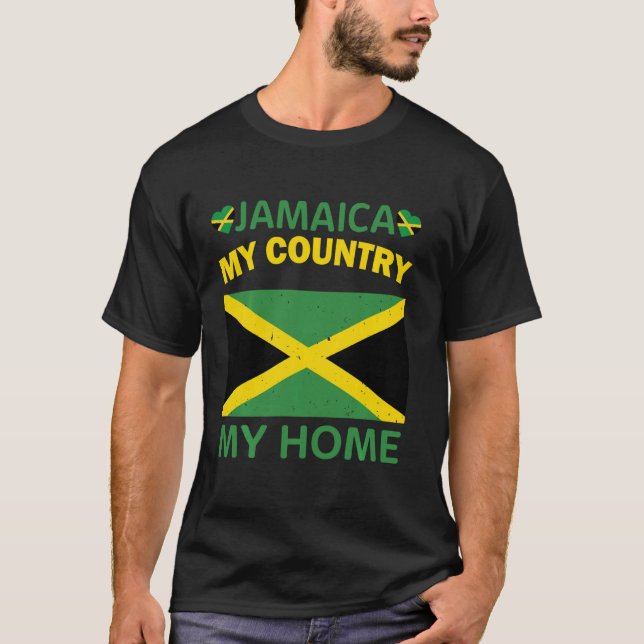 Camiseta Bandeira jamaicana do Dia da Independência da Jama (Frente)