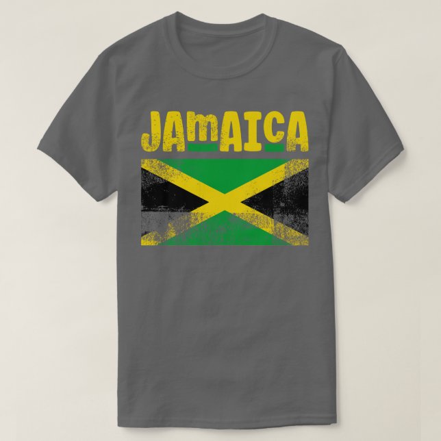 Camiseta bandeira jamaicana Jamaica (Frente do Design)