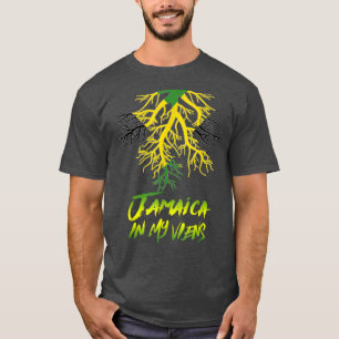 Camiseta Bandeira jamaicana Jamaica Em Minhas Veias Homens 