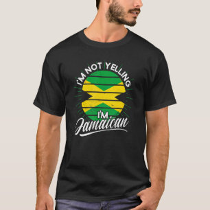 Camiseta Bandeira jamaicana Não estou Gritando Jamaica Souv