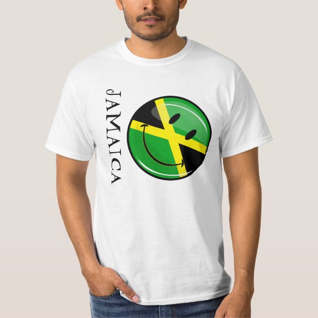 Camiseta Bandeira jamaicana sorridente (Frente)
