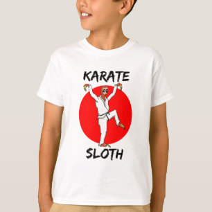Camiseta Bandeira Japonesa Com Karate Sloth
