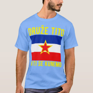 Camiseta bandeira jugoslava dos Balcãs SFRY Josip Broz Tito