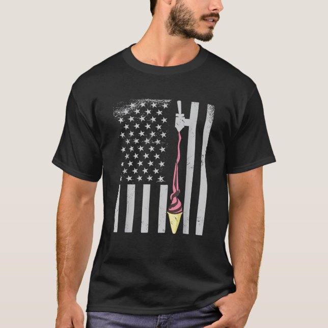 Camiseta Bandeira Legal de Verão Engraçado Preciso De Sorve (Frente)