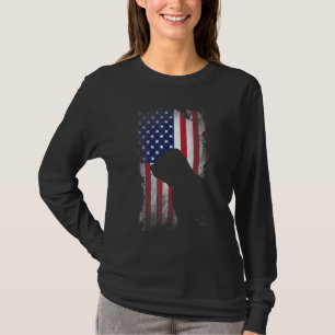 Camiseta Bandeira Legal Patriótica Bloodhound Americano