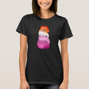 Camiseta Bandeira Lésbica Cores Sapo Sutil Orgulho Sapphic