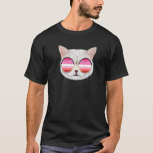 Camiseta Bandeira Lésbica Gata Laranja Rosa Orgulho Lésbico