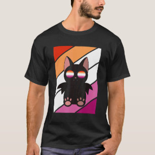 Camiseta Bandeira Lésbica Orgulho Bat Orgulho LGBTQ Aliado