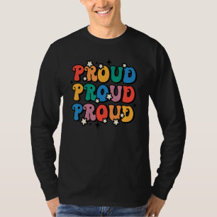 Camiseta Bandeira Lgbt Arco-Íris Orgulhosa Retro Gay Lésbic