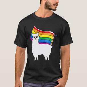 Camiseta Bandeira LGBT Lhama Gay Lésbica Resistir Homens Mu