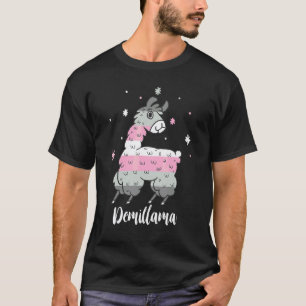 Camiseta Bandeira LGBT Orgulho Demigirl Llama Demigirl D