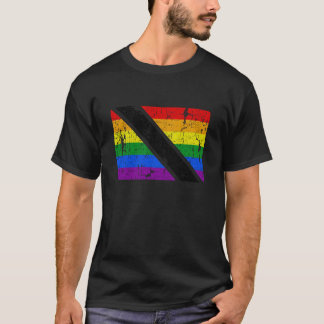 Camiseta Bandeira LGBTQ Vintage Gay Trinidad e Tobago Orgul