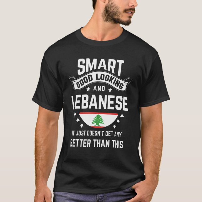 Camiseta Bandeira Libanesa Orgulho Nativo Líbano Raízes Lib (Frente)