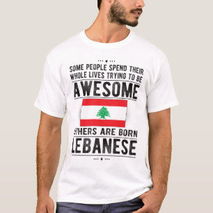 Camiseta Bandeira Libanesa Patrimônio Libanês Raízes Lib