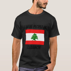 Camiseta Bandeira Libanesa Tenho Pessoas no Líbano
