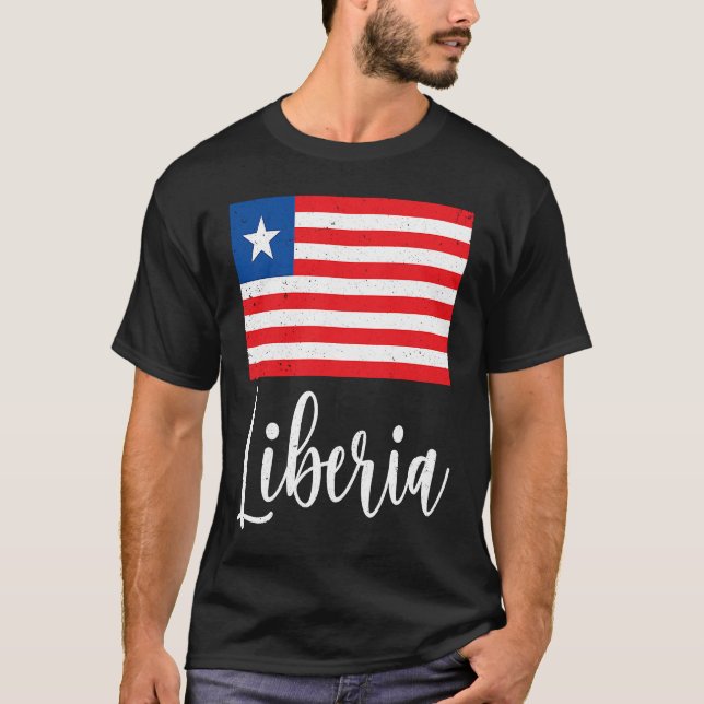 Camiseta Bandeira Liberiana Patrimônio Libéria Raízes Liber (Frente)