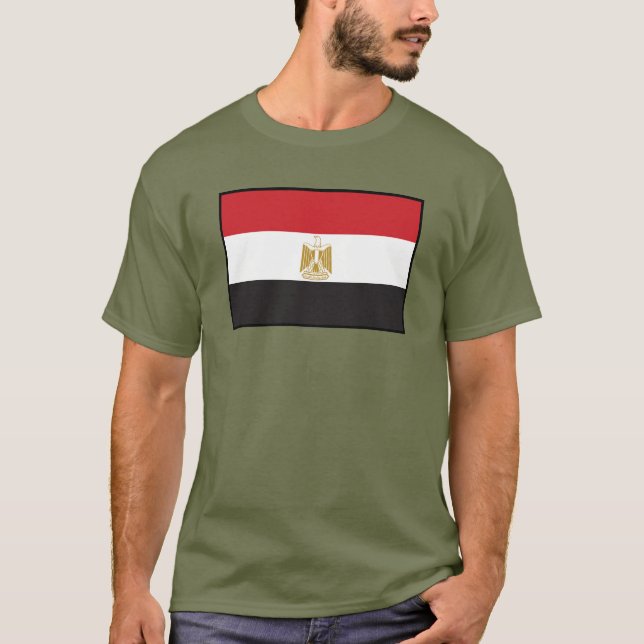 Camiseta Bandeira lisa de Egipto (Frente)
