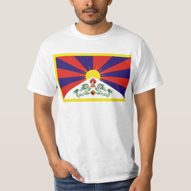 Camiseta Bandeira livre de Tibet (Frente)