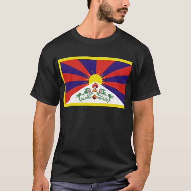 Camiseta Bandeira livre de Tibet (Frente)