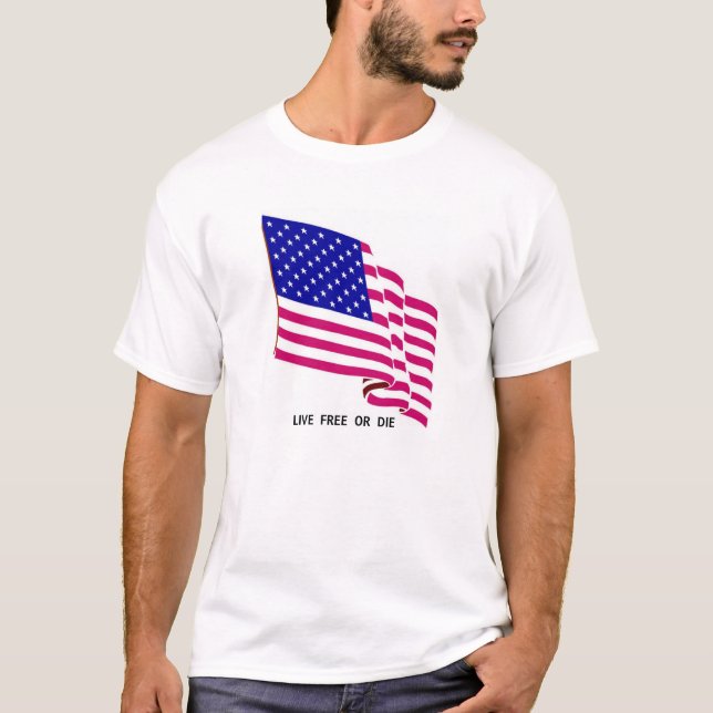 Camiseta Bandeira livre viva dos E.U. (Frente)