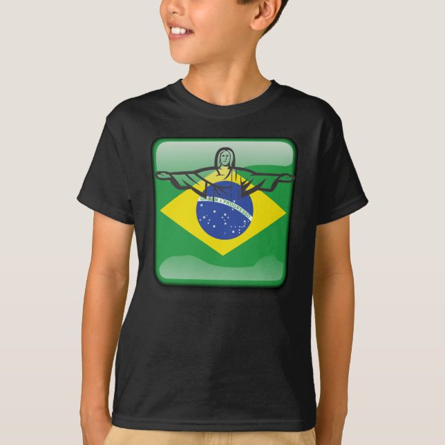 Camiseta Bandeira lustrosa brasileira (Frente)