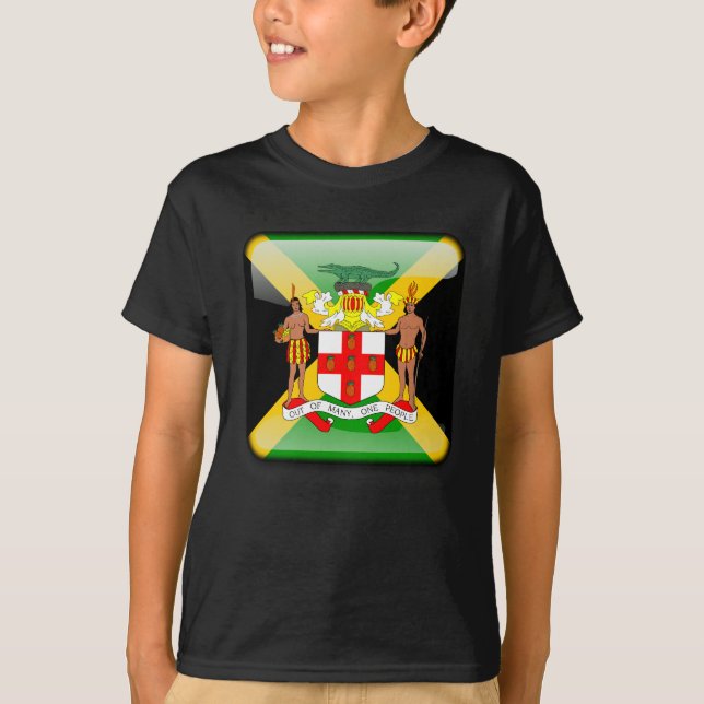 Camiseta Bandeira lustrosa jamaicana (Frente)