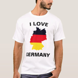 Camiseta Bandeira Mapa Alemanha Amor