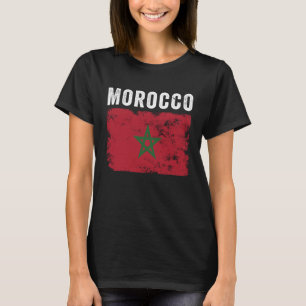 Camiseta Bandeira Marrocos desafia homens mulheres crianças