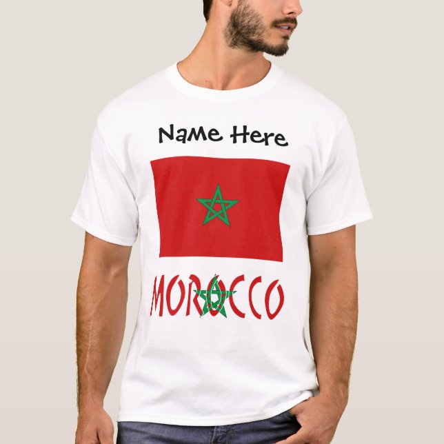 Camiseta Bandeira marroquina personalizada (Frente)