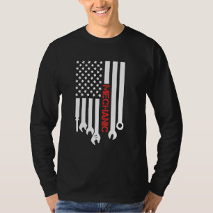 Camiseta Bandeira Mecânica dos Estados Unidos 4 de julho Pa