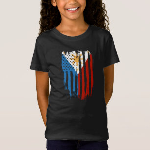 Camiseta Bandeira Metade Americana das Filipinas