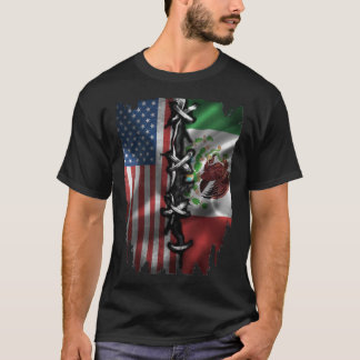 Camiseta Bandeira mexicana americana